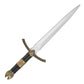 14” Medieval Knight Dagger Stainless Steel Fantasy Blade with Black & Gold Handle by Cosplay Swords
