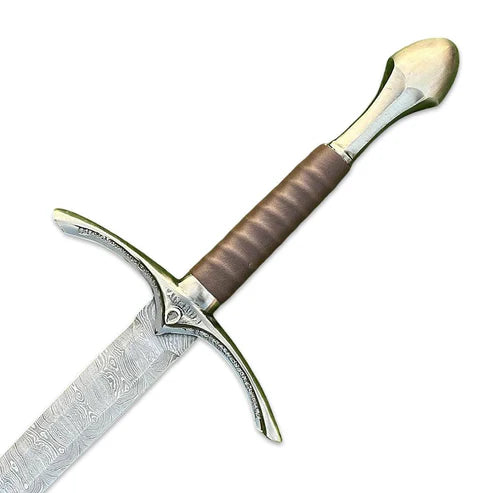 34" Handmade Damascus Steel Viking Sword Premium Medieval By Cosplay Sword