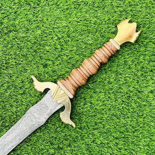 32" Handmade Damascus Steel Viking Sword Historical Medieval By Cosplay Swords