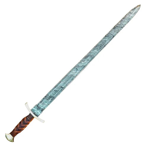 39" Handmade Damascus Steel Viking Sword By Cosplay Swords
