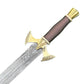 33" Handmade Damascus Steel Combat Hunting Sword Double Edge By Cosplay Swords