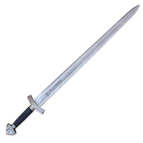 Handmade Damascus Steel Norseman Sword 38" Custom Viking Nordic Sword by Cosplay Swords