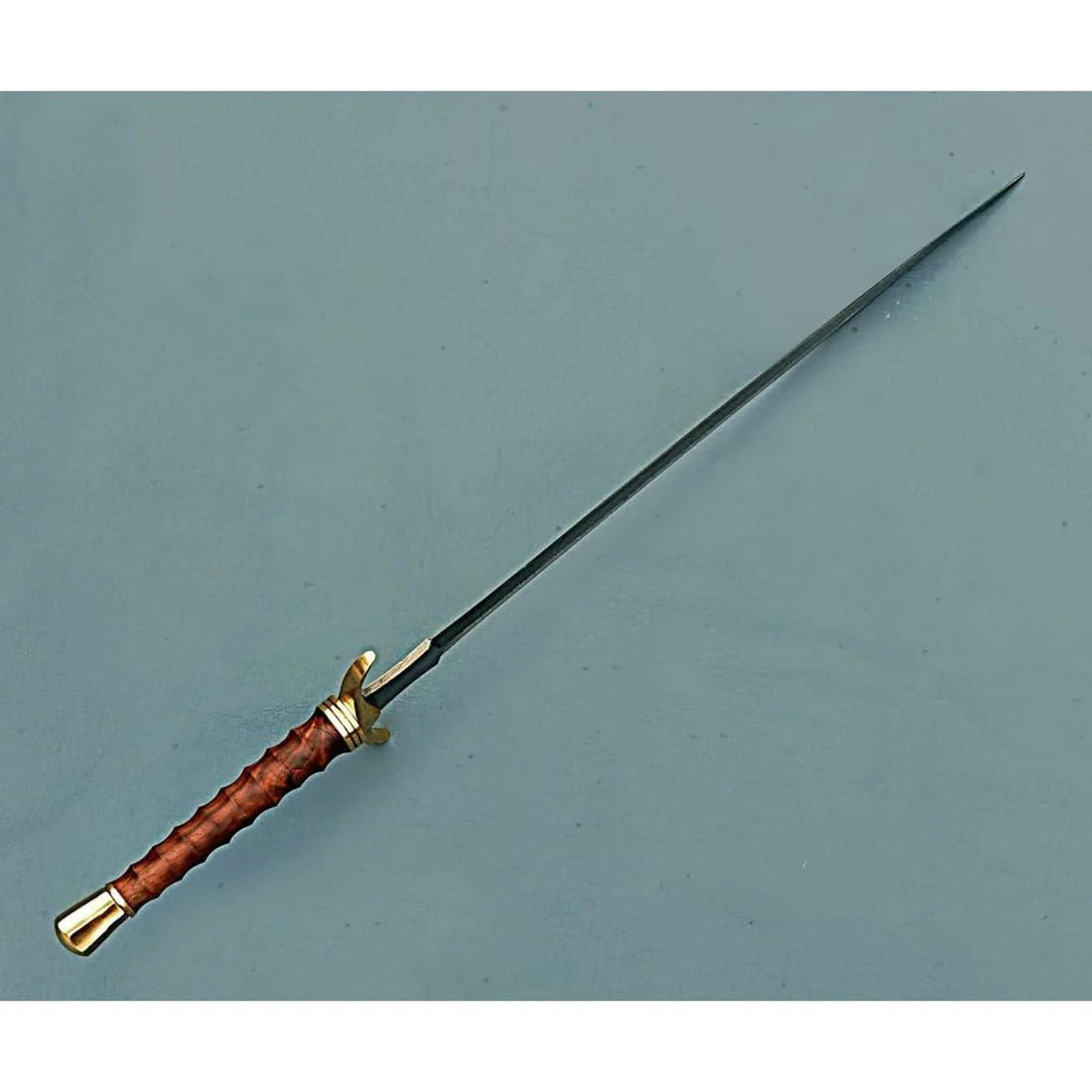 Handmade Damascus Steel Sword 32" Medieval Sword with Leather Sheath