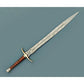 Handmade Damascus Steel Sword 32" Medieval Sword with Leather Sheath