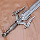 40" Hand Forged Damascus Steel Batman Sword  Full Tang Dark Knight Blade with Leather Sheath