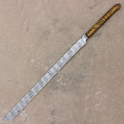 28" Stunning Full Tang Damascus Steel Machete Sword Heavy Duty Cosplay Swords