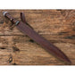 30" Hand Forged Damascus Roman Gladius Sword Rose Wood Handle By Cosplay Swords