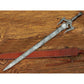 Damascus Steel Medieval Barbarian Sword 38" Hand Forged Double Edge Blade Cosplay Swords