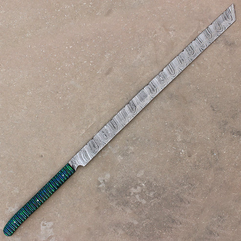 28" Custom Damascus Steel Machete Sword  Full Tang Tactical By Cosplay Swords