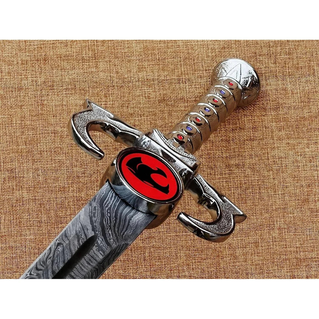 Hand Forged Damascus Steel Sword of Omens Lion-O Thundercats Replica