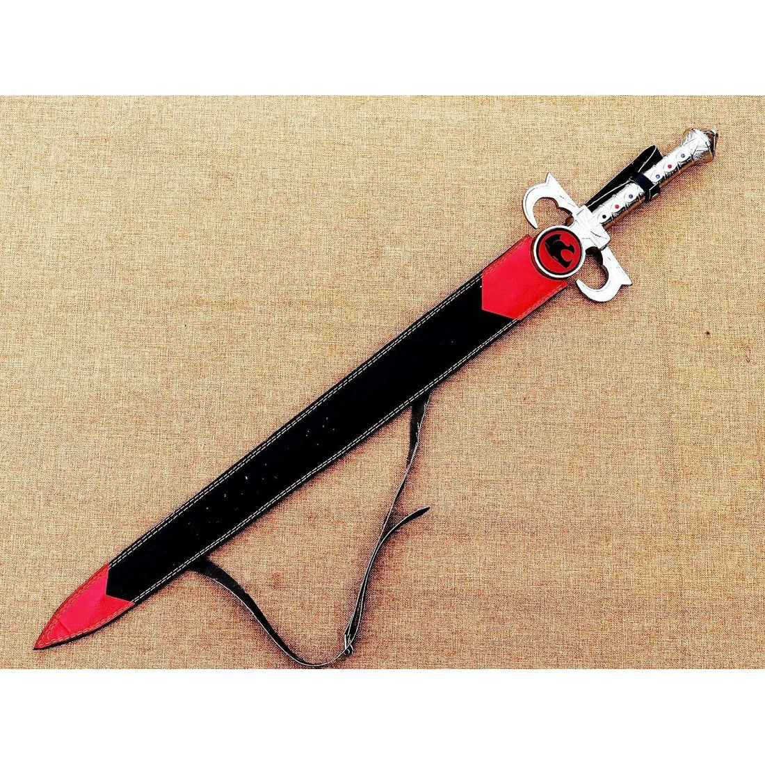 Hand Forged Damascus Steel Sword of Omens Lion-O Thundercats Replica