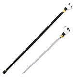 Black and White Panda Handle Walking Sword Cane 12.25" Stainless Steel Blade