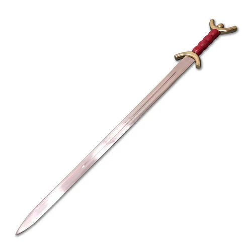 Boudica Celtic War Sword 36" Gaelic Queen Replica Stainless Steel Sword with Red Brass Finish