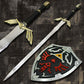 Dark Link Master Sword & Black Hylian Shield Set Legend of Zelda By Cosplay Sword