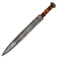 Handmade 21" Damascus steel Roman gladius style sword with rose wood handle By Cosplay Sword