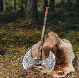 Handmade 36" Double Head Axe Hand Forged Viking Axe By Cosplay Swords