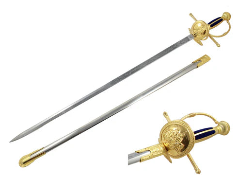 Handmade Spanish Musketeer Quixote Rapier Double Head Sword by Cosplay Swords