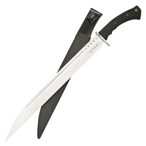 Honshu Boshin Seax Knife Full Tang Stainless Steel Blade with Leather Sheath by Cosplay Swords