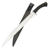 Honshu Boshin Seax Knife Full Tang Stainless Steel Blade with Leather Sheath by Cosplay Swords