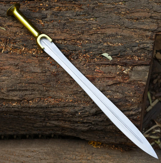 Handmade Double Edge Riptide Backbiter Sword Stainless Steel Greek By Cosplay Swords