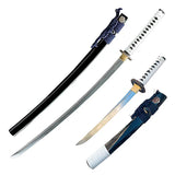 Jin Sakai Ghost of Tsushima Katana and Tanto set 1045 high carbon steel replicas with Sakai clan emblem by Cosplay Swords.