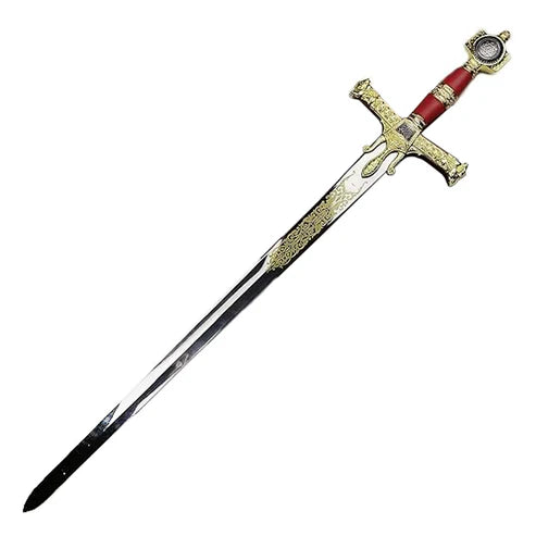 41" King Solomon Sword Red & Gold Edition Stainless Steel Ceremonial Replica Cosplay Swords