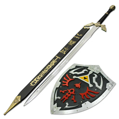 Master Sword of Dark Link & Dark Link Hylian Shield Set By Cosplay Sword