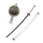 Roronoa Zoro Wado Ichimonji wooden katana replica with white handle and matching wooden scabbard by Cosplay Swords.