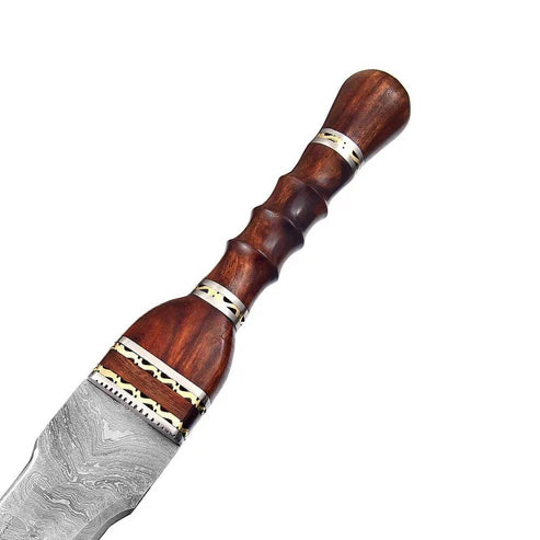 27" Handmade Damascus Steel Primitive Roman Gladius Historical Sword By Cosplay Swords