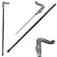 Silver Brust Snake Artisan Cane Sword 12" Hidden Hardened Steel Blade By Cosplay Swords
