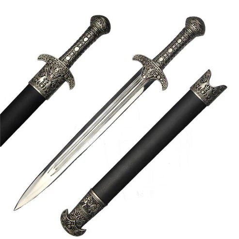 Spartan Infantry Hoplite Short Sword 15" Hand Forged Carbon Steel Greek Blade with Scabbard