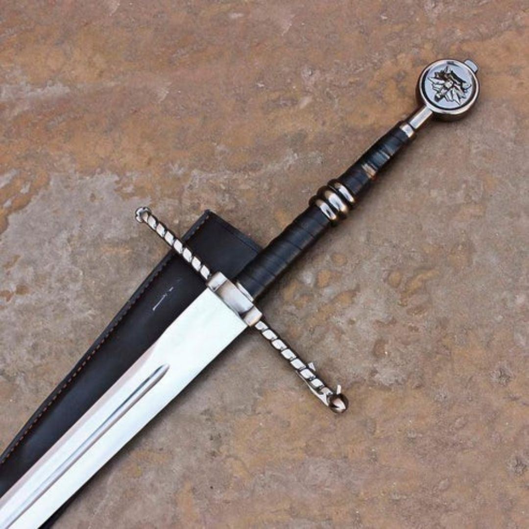 Mastercrafted Wolven Steel Sword Replica Witcher School of the Wolf Blade By Cosplay Swords