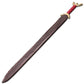 Boudica Celtic War Sword 36" Gaelic Queen Replica Stainless Steel Sword with Red Brass Finish