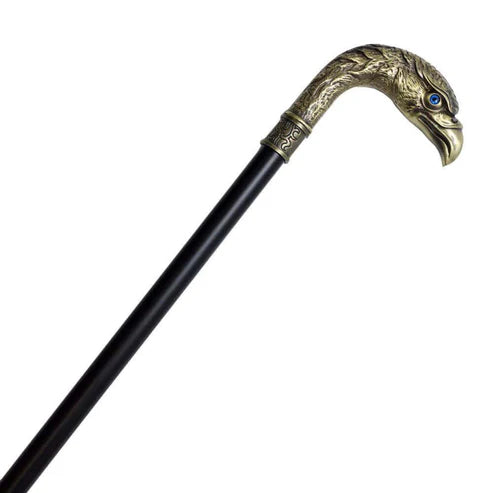 Brass Finish Eagle Head Luxury Cane Sword 12" Hidden Steel Blade By Cosplay Sword