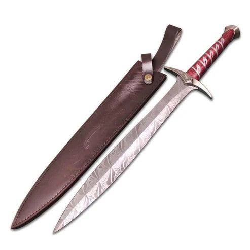Handmade Damascus Steel Sting Sword of Lord of the Rings Replica By Cosplay Swords