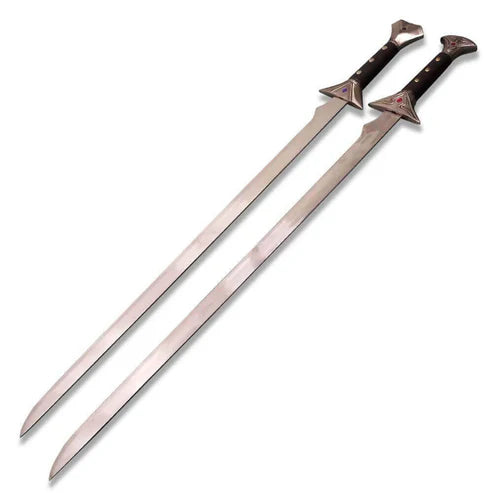 36" Icingdeath and Twinkle Scimitar Replica Set with Leather Sheaths By Cosplay Swords
