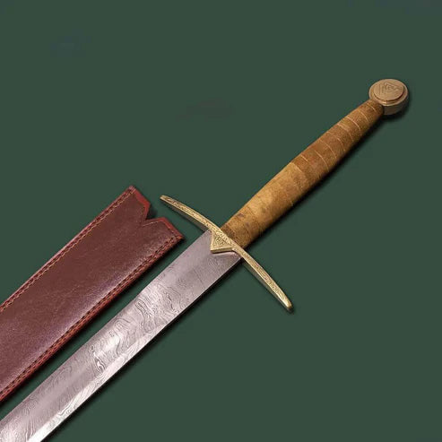 40" Einherjar Blade of Valhalla Damascus Steel Viking Longsword By Cosplay Swords