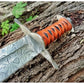 38" Custom Handmade Damascus Steel Sword With Leather Sheath By Cosplay Swords
