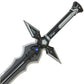 SAO Black Dark Repulser Sword of Kirito 43" Carbon Steel Sword Replica with Leather Sheath