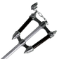 37” Fatal Crest Keyblade Replica Kingdom Hearts Sora Fantasy Prop with Keychain by Cosplay Swords