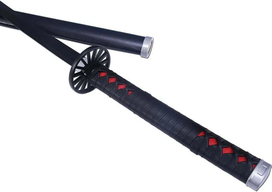 Tanjiro Kamado Black Nichirin Blade 40" Carbon Steel Demon Slayer Katana Replica with Scabbard